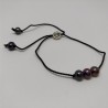Silky braclet with pearls