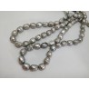 Grey pearls long necklace