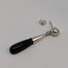 Black drops in silver cone