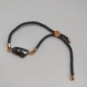 Grayish pearl in silky bracelet