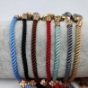 Grayish pearl in silky bracelet