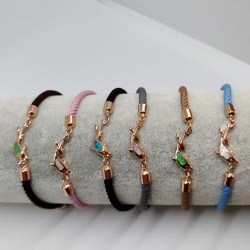 Dolphins in silky bracelet
