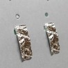 Corrugated silver stud earrings