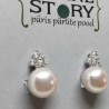 Pearlstud with zircon pyramid