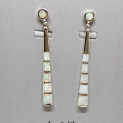 Opal dangling earrings