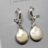 Coin pearl earrings