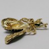 Beetle blue-green brooch