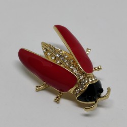 Red bug brooch