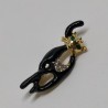 Black cat brooch