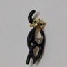 Black cat brooch