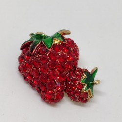 Strawberries brooch