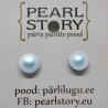 Swarovski pearl small flat earrings