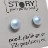Swarovski pearl small flat earrings