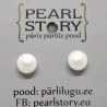 Swarovski pearl small flat earrings