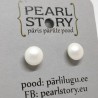 Swarovski pearl small flat earrings