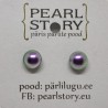 Swarovski pearl small flat earrings