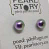 Swarovski pearl small flat earrings