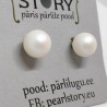 Swarovski round pearl matte earrings