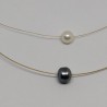 Pearl on golden wire
