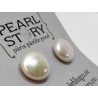 Flat white pearl stud