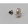 Flat white pearl stud