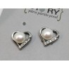 Big pearl heart earrings