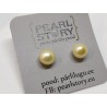 Pearl stud silver earrings