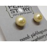 Pearl stud silver earrings