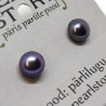 Pearl stud silver earrings