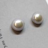 Pearl stud silver earrings