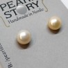 Pearl stud silver earrings