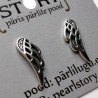 Angel wings silver earrings