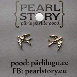 Swallow stud earrings