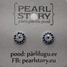 Blue flower stud earrings