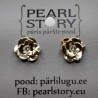 Big flower stud earrings