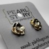 Big flower stud earrings