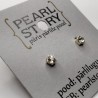 Faceted crystals stud earrings