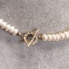 Disc pearls necklace
