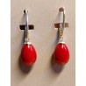 Red drop earrings