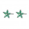 Silver flower earrings