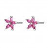 Silver flower earrings