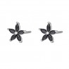 Silver flower earrings