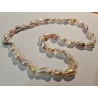 Three colour pearls necklace