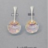 Seashell crystal earrings