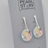 Seashell crystal earrings