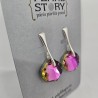 Seashell crystal earrings