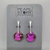 Seashell crystal earrings