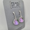 Seashell crystal earrings