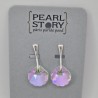 Seashell crystal earrings