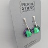 Seashell crystal earrings